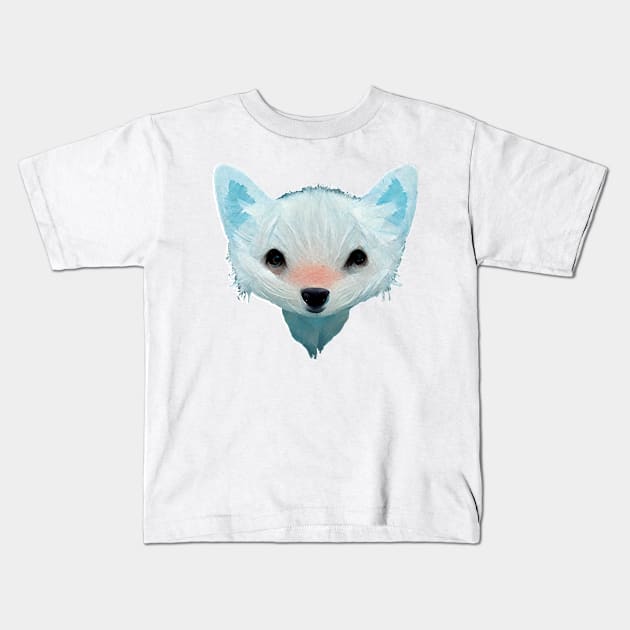 Arctic Fox Kids T-Shirt by DieyDaiana